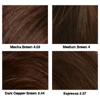 Mocha Brown Hair Color Chart