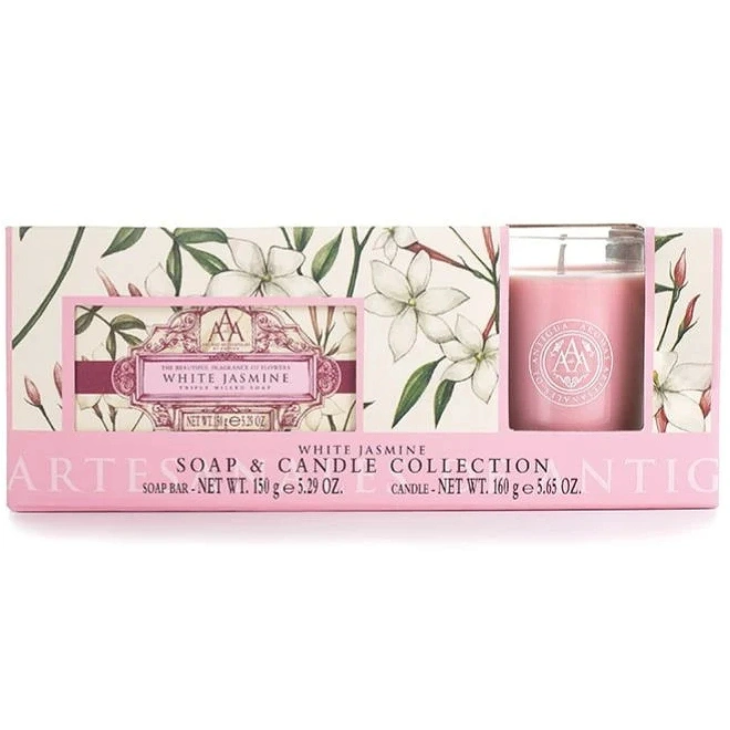 Aromas Artesanales de Antigua - Soap & Candle Gift Set - White Jasmine