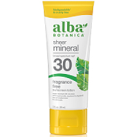 Alba Botanica - Sheer Mineral Fragrance Free Sunscreen Lotion SPF 30