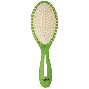 Bio-Flex Style and Detangle Wood Pin Hair Brush (Green)