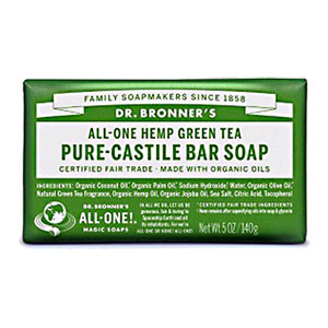 All-One Hemp Pure-Castile Bar Soap -  Green Tea