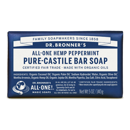 All-One Hemp Pure-Castile Bar Soap - Peppermint