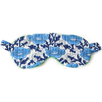 My Doris - Blue Block Print Floral Sleep Eye Mask & Bag