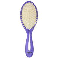 Bass Brushes - Bio-Flex Style and Detangle Wood Pin Hair Brush (Purple)